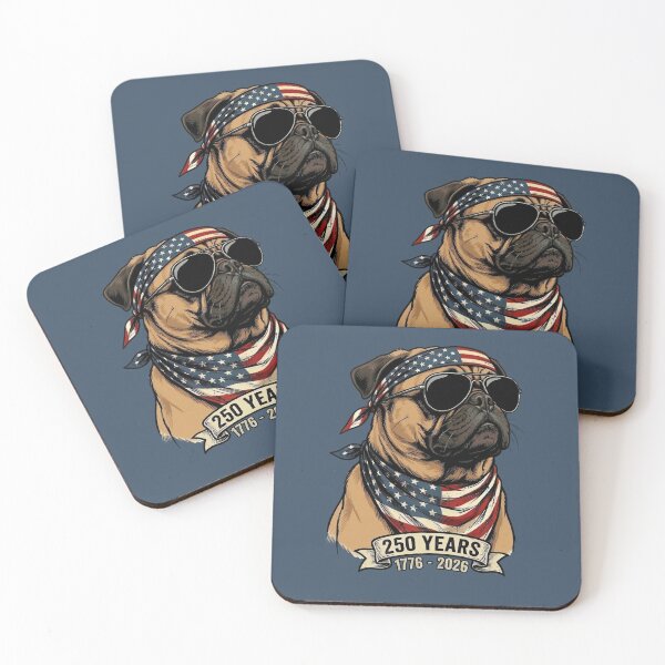 Item preview, Patriotic Pug 250 Years 1776-2026 American Flag designed and sold by d247.