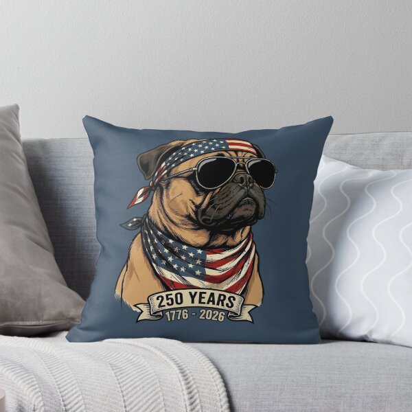 Item preview, Patriotic Pug 250 Years 1776-2026 American Flag designed and sold by d247.