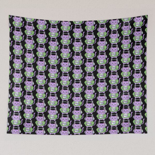 Item preview, Violet Audiophile Feline with Compact Disc designed and sold by Emegan Print Art.