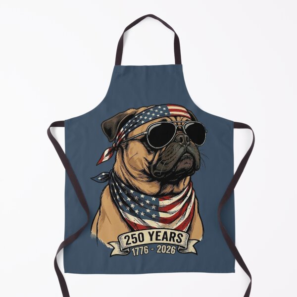 Item preview, Patriotic Pug 250 Years 1776-2026 American Flag designed and sold by d247.