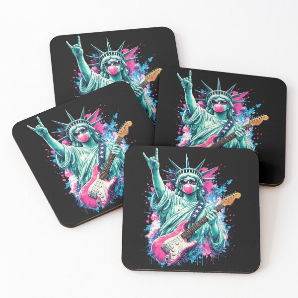 Item preview, Brushstroke Statue of Liberty Blowing Bubble Gum 4th of July designed and sold by YourArt7.