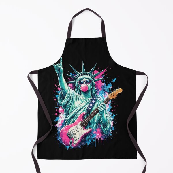 Item preview, Brushstroke Statue of Liberty Blowing Bubble Gum 4th of July designed and sold by YourArt7.