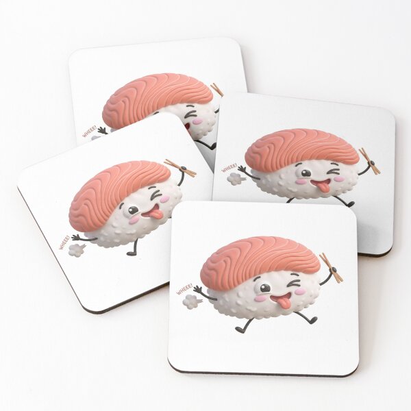 Item preview, Sushi, funny, cute, hilarious, orange color, rice ball, Japanese food, salmon. designed and sold by araya0707.