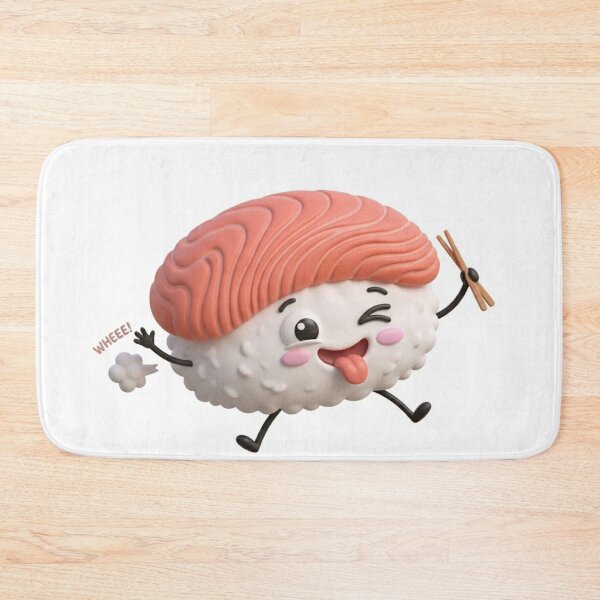 Item preview, Sushi, funny, cute, hilarious, orange color, rice ball, Japanese food, salmon. designed and sold by araya0707.