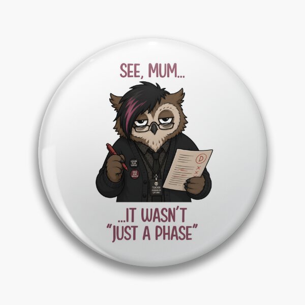 Item preview, Emo Owl Teacher designed and sold by CanSparkleArt.