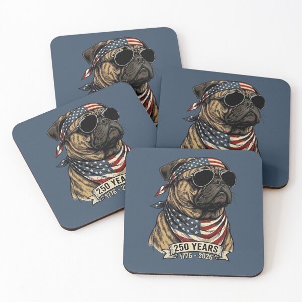 Item preview, Patriotic Pug 250 Years USA Independence 1776-2026 designed and sold by d247.