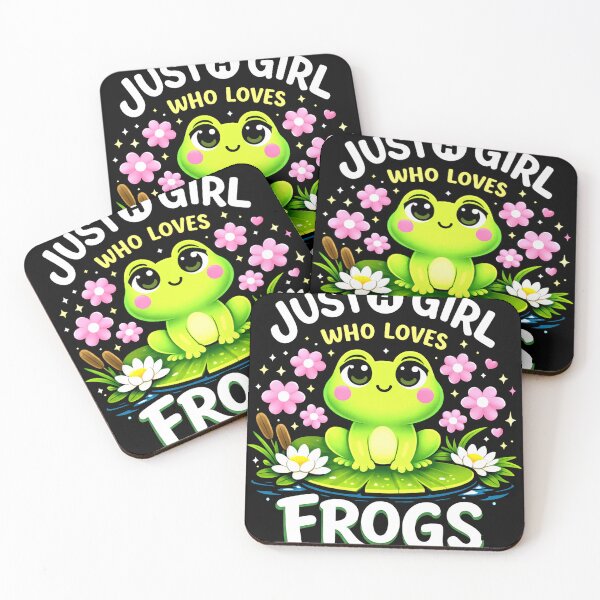 Item preview, Just A Girl Who Loves Frogs Floral Cute Frog Lover Design designed and sold by MiALopezArt.