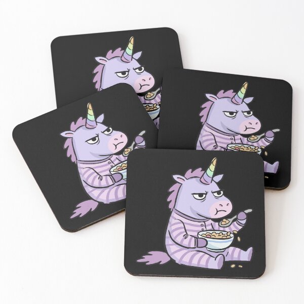 Item preview, Grumpy Lavender Equine Cereal Morning designed and sold by Emegan Print Art.