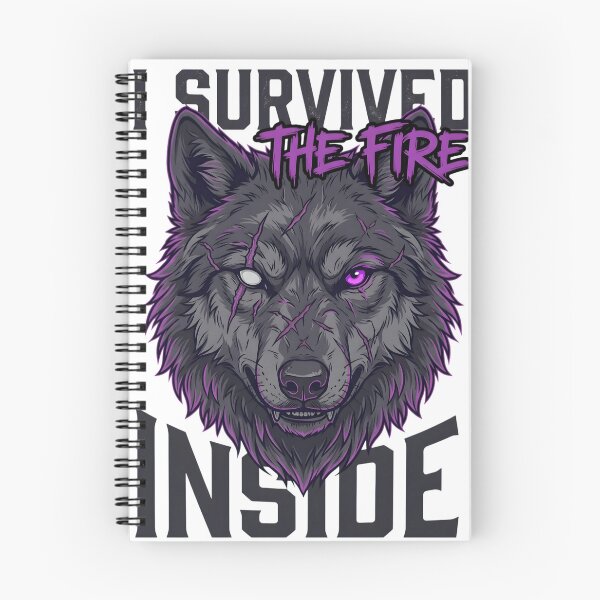 Item preview, I Survived The Fire Inside Wolf Streetwear Graphic designed and sold by VibeFusionX.