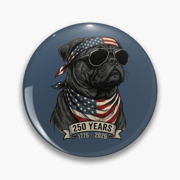 Item preview, Patriotic Pug 250 Years USA Independence 1776-2026 designed and sold by d247.