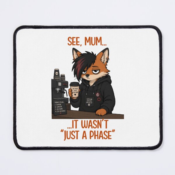 Item preview, Emo Fox Barista designed and sold by CanSparkleArt.
