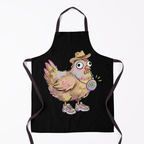 Item preview, Nostalgic Brown Hen with Retro Virtual Pet designed and sold by Emegan Print Art.