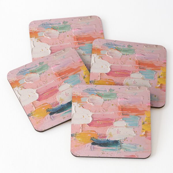 Item preview, Colorful Pastel Abstract Thick Impasto Painting designed and sold by colorful-white.