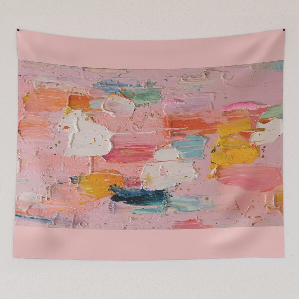 Item preview, Colorful Pastel Abstract Thick Impasto Painting designed and sold by colorful-white.