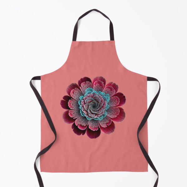 Item preview, Cosmic Fractal Bloom: Teal & Burgundy Spiral Flower designed and sold by mackyartsstudio.