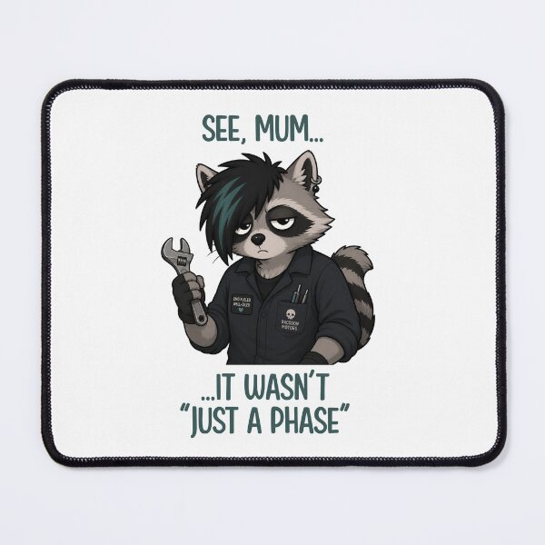 Item preview, Emo Raccoon Mechanic designed and sold by CanSparkleArt.