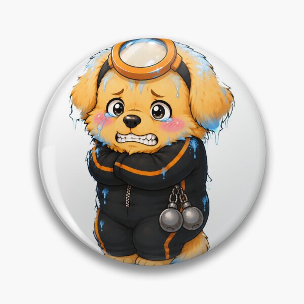 Item preview, KOREA HAENAM - Cute Chibi Golden Retriever Freezing Cold Winter Sticker designed and sold by KOREA-HAENAM.