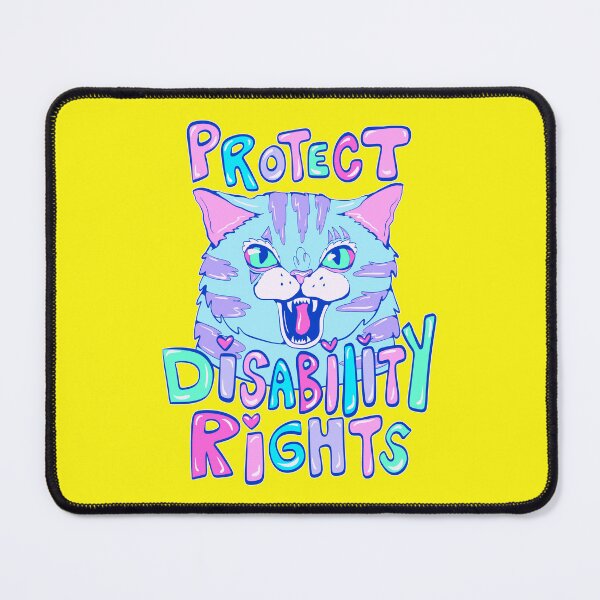 Item preview, Protect Disability Rights Cat Art designed and sold by crestfallenmermaid.