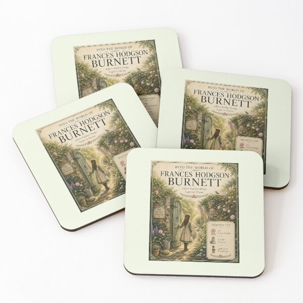 Item preview, Into the World of Frances Hodgson Burnett Secret Garden Inspired Literary Art Print with Reading List designed and sold by Novel Works Studio.