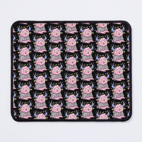 Item preview, Shocked Pink Fluffy Creature with Iridescent Horns designed and sold by Emegan Print Art.