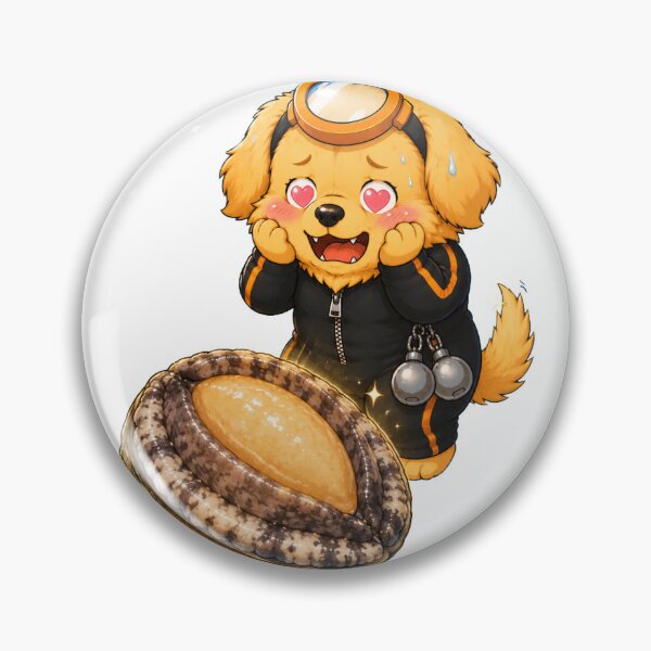Item preview, KOREA HAENAM - Cute Chibi Golden Retriever Love Abalone Sticker designed and sold by KOREA-HAENAM.