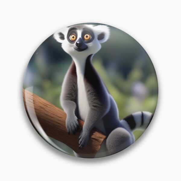 Item preview, Animated Ring-Tailed Lemur Perched on Forest Branch designed and sold by CASASIS_MERCH.