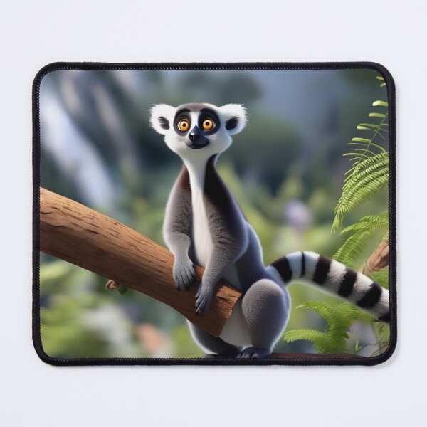 Item preview, Animated Ring-Tailed Lemur Perched on Forest Branch designed and sold by CASASIS_MERCH.