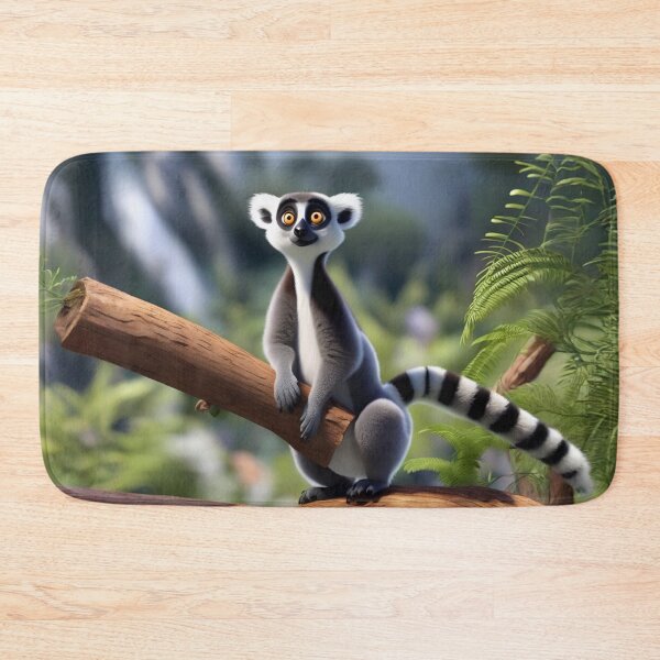 Item preview, Animated Ring-Tailed Lemur Perched on Forest Branch designed and sold by CASASIS_MERCH.