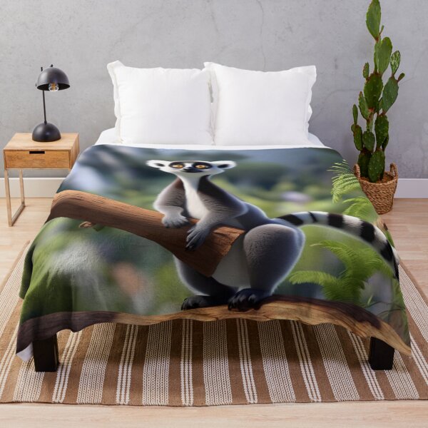 Item preview, Animated Ring-Tailed Lemur Perched on Forest Branch designed and sold by CASASIS_MERCH.