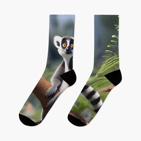 Item preview, Animated Ring-Tailed Lemur Perched on Forest Branch designed and sold by CASASIS_MERCH.