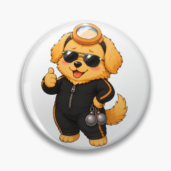 Item preview, KOREA HAENAM - Cute Chibi Golden Retriever Cool Sunglasses Sticker designed and sold by KOREA-HAENAM.