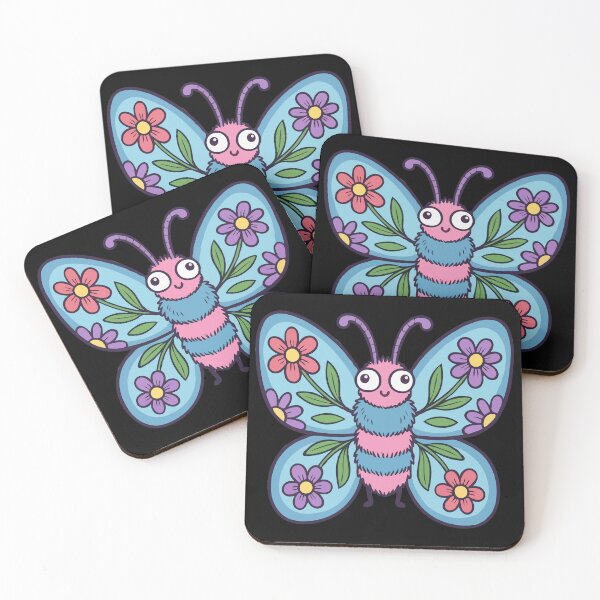 Item preview, Petal Winged Fuzzy Blue Pollinator designed and sold by Emegan Print Art.