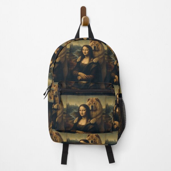 Item preview, Mona Lisa And Chow Chow Friend - Funny Classical Painting Parody designed and sold by merchxwear.