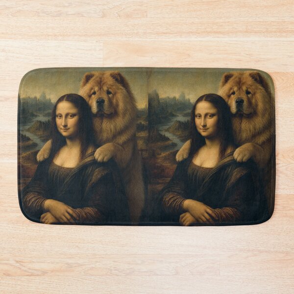 Item preview, Mona Lisa And Chow Chow Friend - Funny Classical Painting Parody designed and sold by merchxwear.