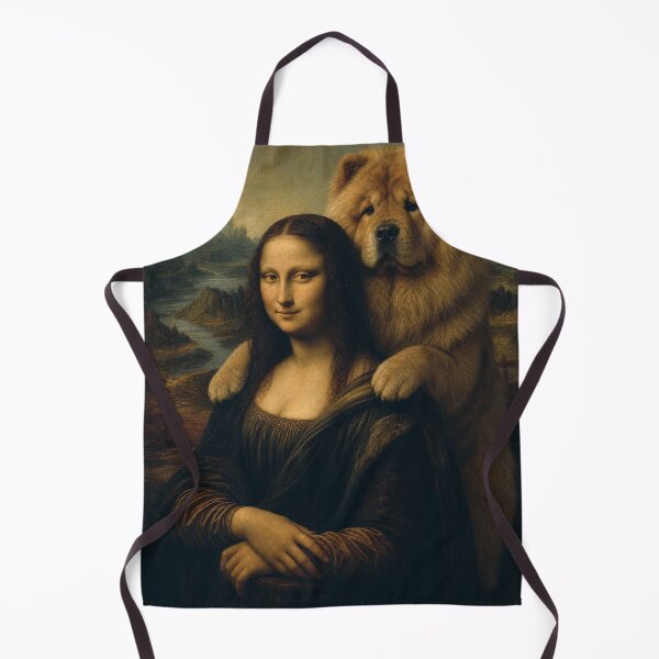 Item preview, Mona Lisa And Chow Chow Friend - Funny Classical Painting Parody designed and sold by merchxwear.