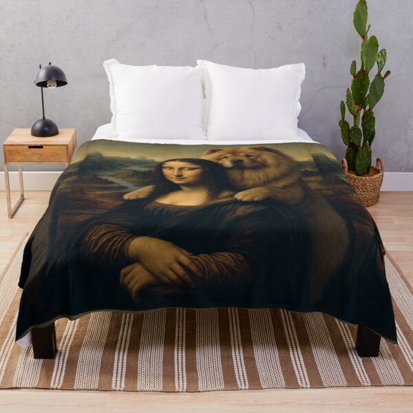 Item preview, Mona Lisa And Chow Chow Friend - Funny Classical Painting Parody designed and sold by merchxwear.