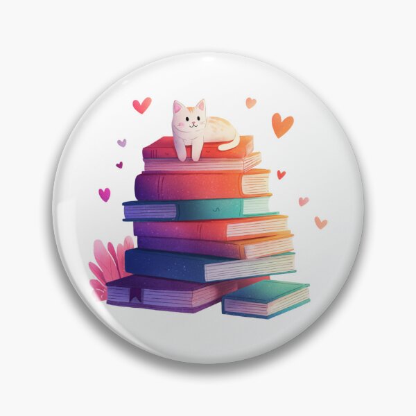 Item preview, Book Lover Kitten designed and sold by bubblyrainbow.
