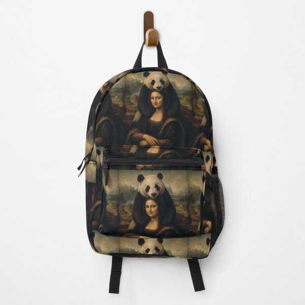 Item preview, Mona Lisa And Cute Big Panda Friend - Funny Classical Painting Parody designed and sold by merchxwear.
