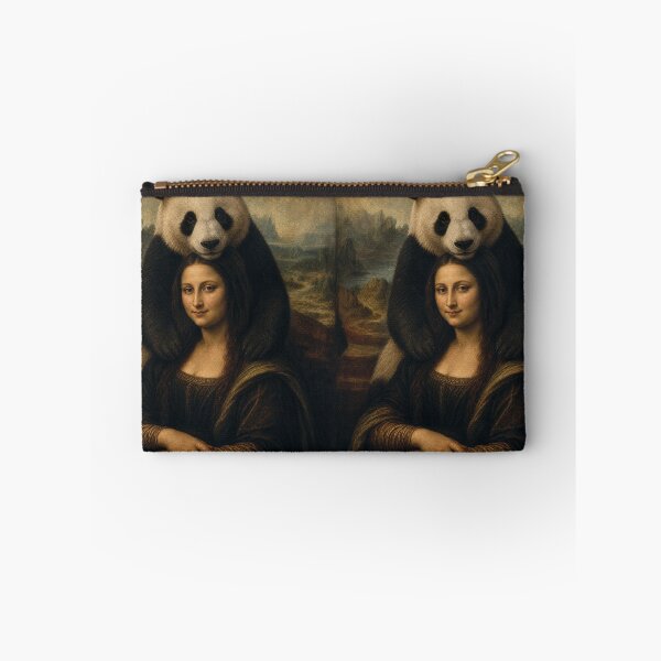 Item preview, Mona Lisa And Cute Big Panda Friend - Funny Classical Painting Parody designed and sold by merchxwear.