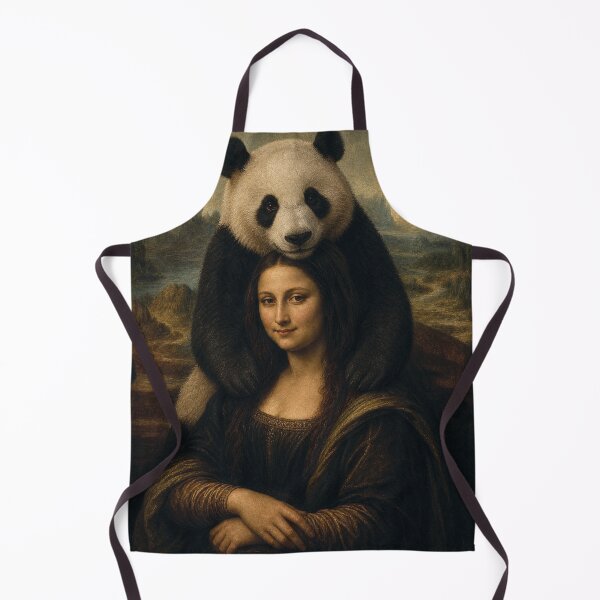 Item preview, Mona Lisa And Cute Big Panda Friend - Funny Classical Painting Parody designed and sold by merchxwear.