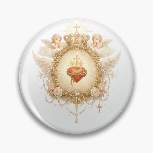 Item preview, Sacred Heart Vintage Christian Coquette Design designed and sold by ChapelAndCharm.