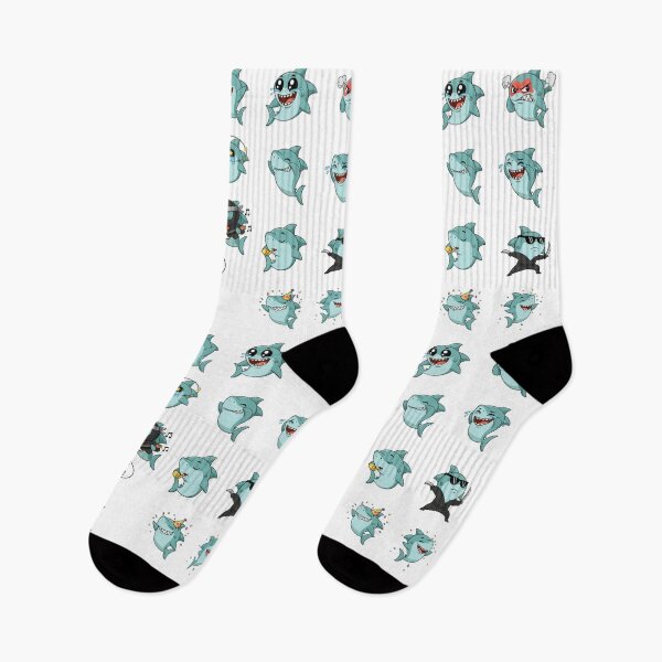 Item preview, Cute Shark Emoji Sticker Pack designed and sold by RamyGallery.