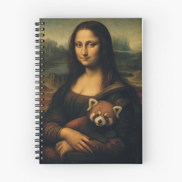 Item preview, Mona Lisa And Cute Red Panda Friend - Funny Classical Painting Parody designed and sold by merchxwear.
