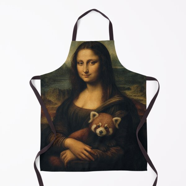 Item preview, Mona Lisa And Cute Red Panda Friend - Funny Classical Painting Parody designed and sold by merchxwear.