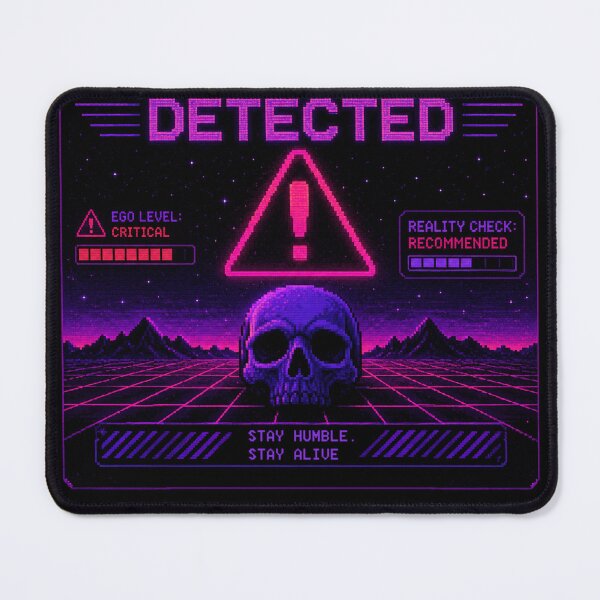 Item preview, Overconfidence Detected  Retro Gamer Warning Design designed and sold by Nol1ytv.