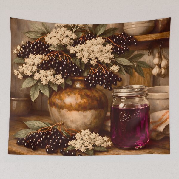 Item preview, Fine Elderberry Wine designed and sold by TinCatOutPost.