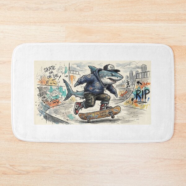 Item preview, Shark Skateboarding: Skate or Die Graphic Tee designed and sold by Allison-Masters.