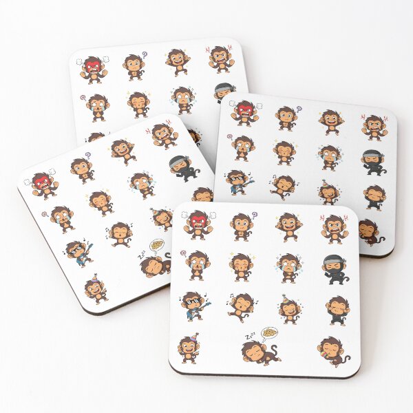 Item preview, Cute Monkey Emoji Sticker Pack designed and sold by RamyGallery.