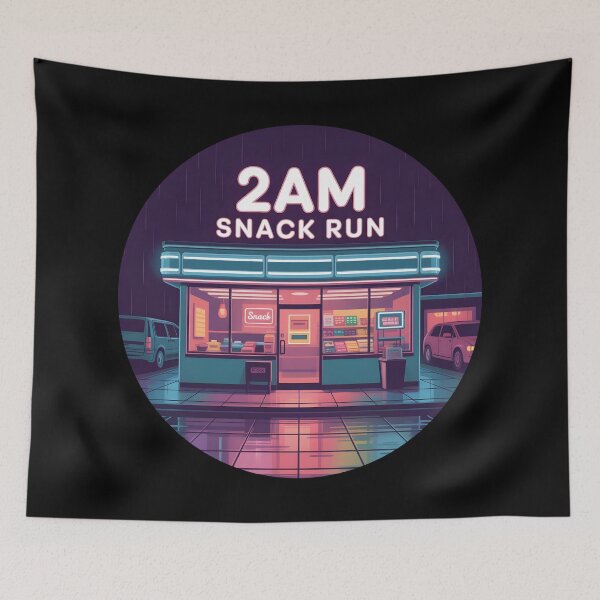 Item preview, 2AM Snack Run – Neon Convenience Store Late Night Aesthetic Vaporwave Graphiclate night convenience store aesthetic designed and sold by ImaginedSpace7.