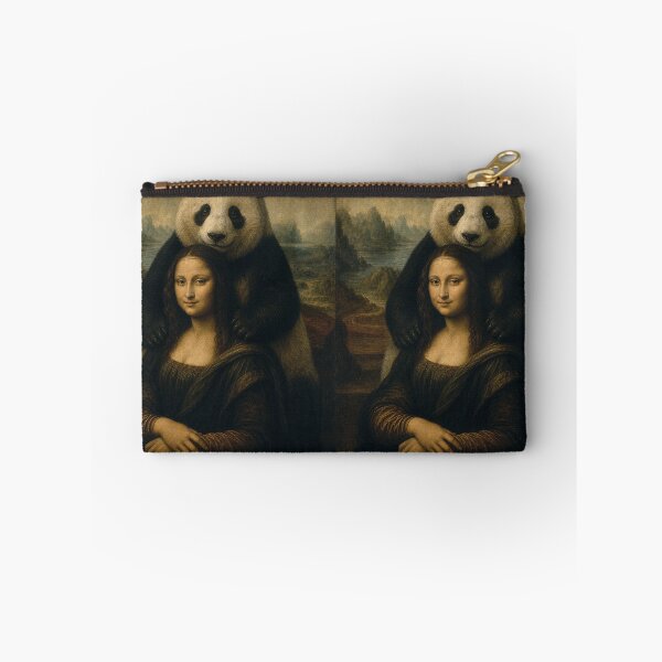 Item preview, Mona Lisa And Chonky Panda Friend - Funny Classical Painting Parody designed and sold by merchxwear.